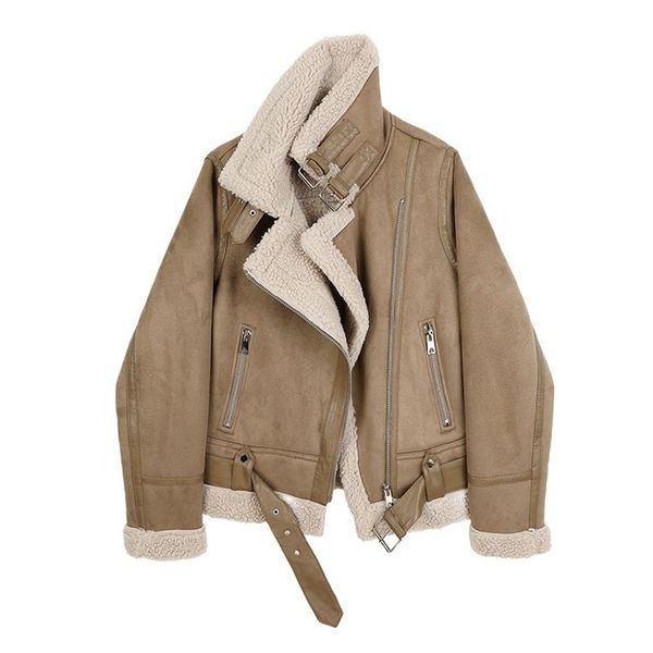 womens down parkas womens winter jacket fur faux leather sheepskin coat loose warm lamb wool vintage thicken lapel female pu motorcycle clot, Black
womens down parkas womens winter jacket fur faux leather sheepskin coat loose warm lamb wool vintage thicken lapel female pu motorcycle clot, Black