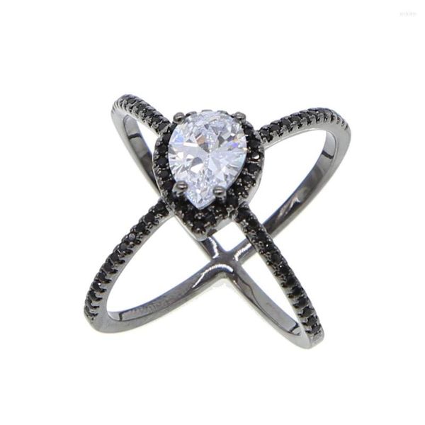 cluster rings black gold elegant stunning women full finger ring jewelry filled cross x wedding tear drop cz fashion, Golden;silver
cluster rings black gold elegant stunning women full finger ring jewelry filled cross x wedding tear drop cz fashion, Golden;silver