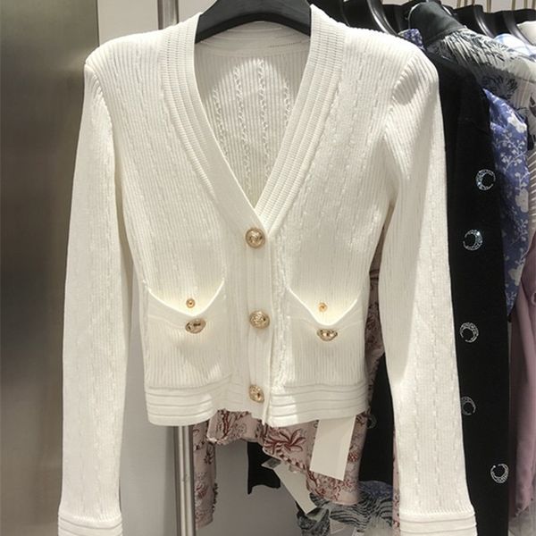 women s knits tees wild autumn winter knit coat fashion sueters de mujer slim v neck white knitted sweater crop outwear black cardigan shirt
women s knits tees wild autumn winter knit coat fashion sueters de mujer slim v neck white knitted sweater crop outwear black cardigan shirt