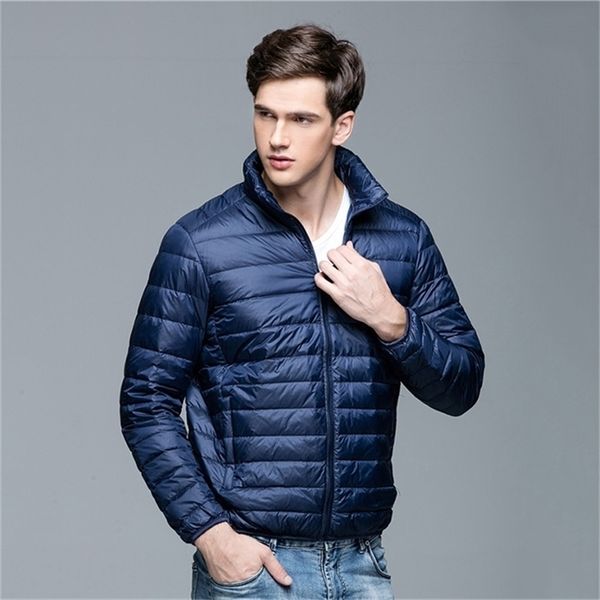 men's down parkas winter jacket ultra light men windbreaker feather man lightweight portable warm coat 220919, Black
men's down parkas winter jacket ultra light men windbreaker feather man lightweight portable warm coat 220919, Black