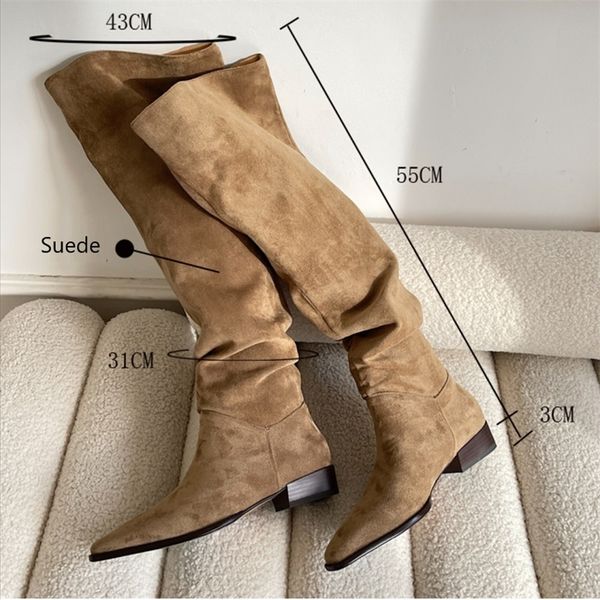 boots knee- high ladyslip on simple pleated stretch suede winter botas big circumference spring autumn woman large size43 220921, Black
boots knee- high ladyslip on simple pleated stretch suede winter botas big circumference spring autumn woman large size43 220921, Black