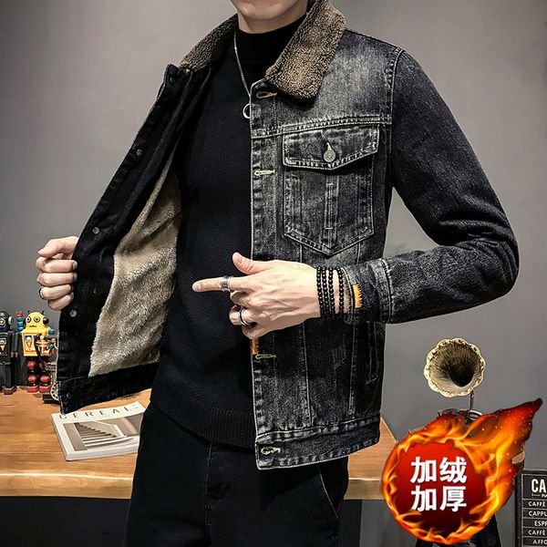 men s jackets british style winter slim fit denim casual loose outerwear streetwear coats fashion thick fur warm jacket 220921, Black;brown
men s jackets british style winter slim fit denim casual loose outerwear streetwear coats fashion thick fur warm jacket 220921, Black;brown