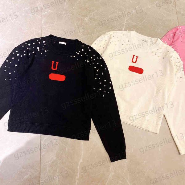 designer womens sweater miuu jumper fashion letter logo print embroidery knitwear loose knit pullover long sleeves women sweaters 4 colors, White;black
designer womens sweater miuu jumper fashion letter logo print embroidery knitwear loose knit pullover long sleeves women sweaters 4 colors, White;black