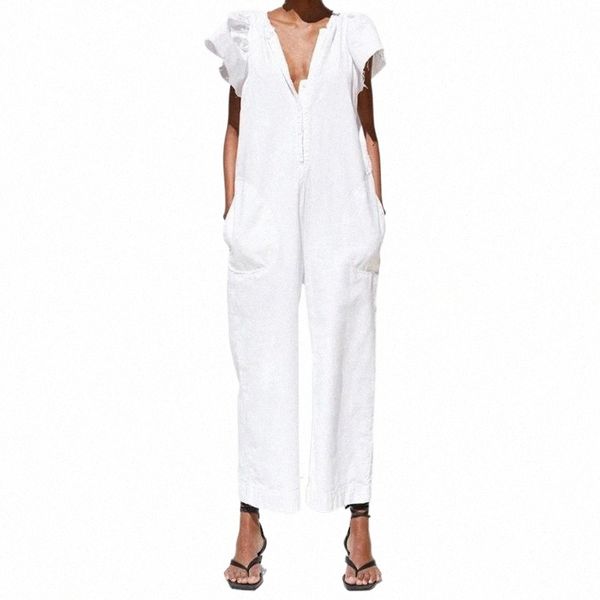 women's jumpsuits & rompers muqgew fashion womens jumpsuit white v-neck short flare sleeve buttons cotton and linen combinaison femme#4, Black;white
women's jumpsuits & rompers muqgew fashion womens jumpsuit white v-neck short flare sleeve buttons cotton and linen combinaison femme#4, Black;white