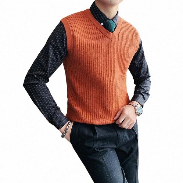 men's vests quality british style slim fit sleeveless knitted sweater vest mens clothes 2021 fashion v neck casual pullovers pull homme, Black;white
men's vests quality british style slim fit sleeveless knitted sweater vest mens clothes 2021 fashion v neck casual pullovers pull homme, Black;white