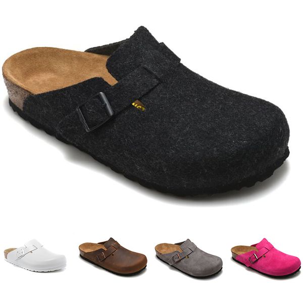 boston slippers soft footbed clog suede leather clogs cork sole moccasin loafers for men women antislip designer slides mules autumn winter, Black
boston slippers soft footbed clog suede leather clogs cork sole moccasin loafers for men women antislip designer slides mules autumn winter, Black