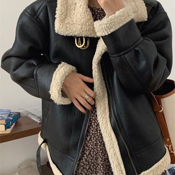 women's fur faux fur syiwidii fur coat women's winter jacket lambswool faux sheepskin coat loose warm thicken locomotive female bl, Black
women's fur faux fur syiwidii fur coat women's winter jacket lambswool faux sheepskin coat loose warm thicken locomotive female bl, Black