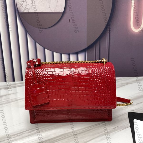 10a tier mirror quality womens sunset bag 22cm medium real leather alligato quilted purse flap handbag crossbody black shoulder gold chain b
10a tier mirror quality womens sunset bag 22cm medium real leather alligato quilted purse flap handbag crossbody black shoulder gold chain b