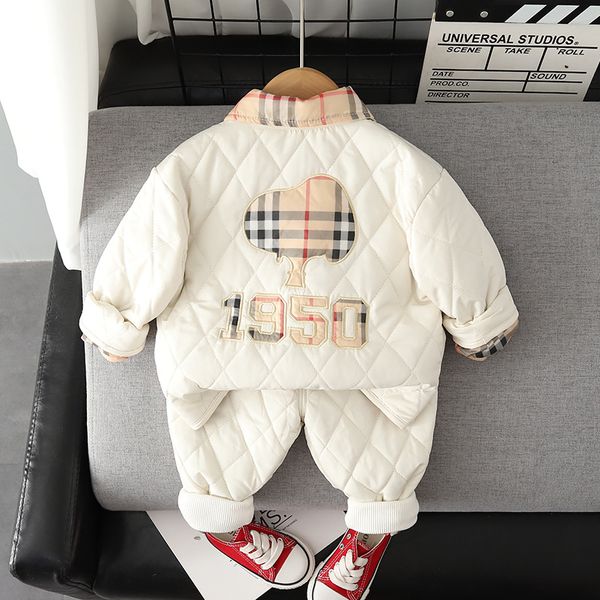 Autumn Winter Girls Clothes Set plus velvet two-piece Set Boy Kids Cotton Coats and Pants Children Clothing1-5Y, White
Autumn Winter Girls Clothes Set plus velvet two-piece Set Boy Kids Cotton Coats and Pants Children Clothing1-5Y, White