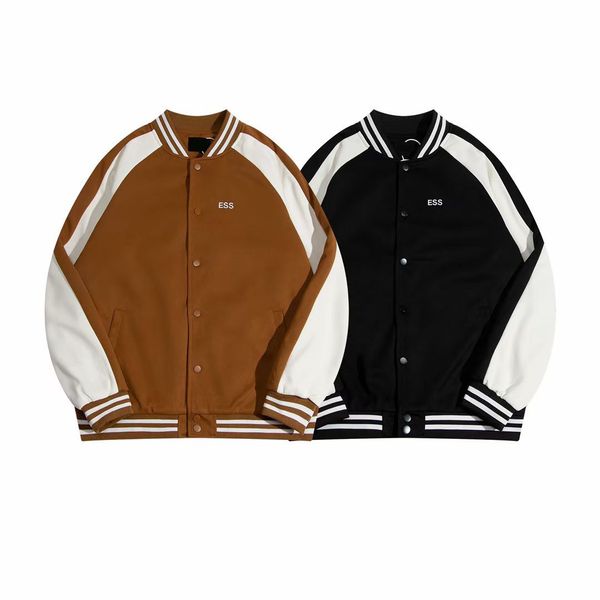 designer mens womens essentials two tone varsity jacket jumper coat ess jumper autumn college university inspired contrast colours essential, Black;brown
designer mens womens essentials two tone varsity jacket jumper coat ess jumper autumn college university inspired contrast colours essential, Black;brown