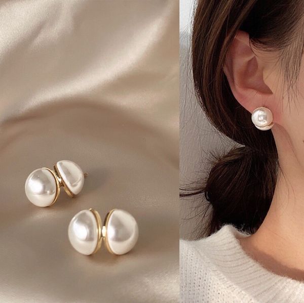 fashion pearl ball ear buckle stud earrings women simple button earring studs for ladies elegant wedding party jewelry gift, Golden;silver
fashion pearl ball ear buckle stud earrings women simple button earring studs for ladies elegant wedding party jewelry gift, Golden;silver