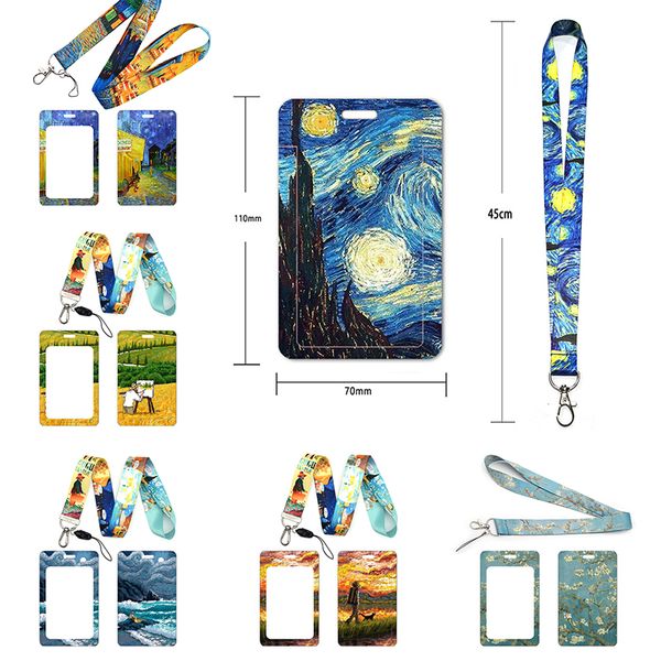 wholesale van gogh credential holder keychains neck lanyard for pass card credit cardholder keychain straps phone ropes, Silver
wholesale van gogh credential holder keychains neck lanyard for pass card credit cardholder keychain straps phone ropes, Silver