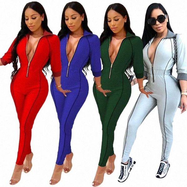 hight quality jumpsuit women fall clothes solid color stretch zip up bodysuit overall one pice romper wholesale drop women's jumpsuits, Black;white
hight quality jumpsuit women fall clothes solid color stretch zip up bodysuit overall one pice romper wholesale drop women's jumpsuits, Black;white
