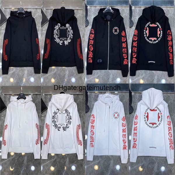 luxury fashion men's sweatshirts classic ch brand hoodie hooded designer horseshoe sanskrit loose zipper jacket pullover coat women by, Black
luxury fashion men's sweatshirts classic ch brand hoodie hooded designer horseshoe sanskrit loose zipper jacket pullover coat women by, Black