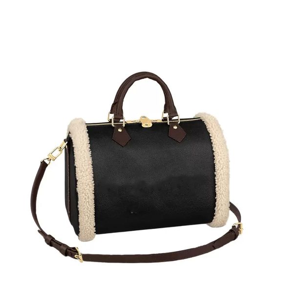 size 30cm luxury speedy tote bag shoulder bags detachable design shoulders strap large capacity boston pillow handbag hand purse 2021 winter, Black;red
size 30cm luxury speedy tote bag shoulder bags detachable design shoulders strap large capacity boston pillow handbag hand purse 2021 winter, Black;red