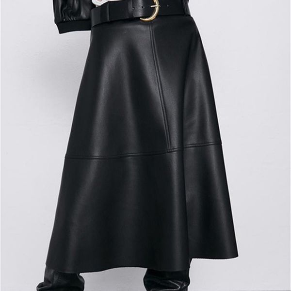 skirts realeft autumn winter pu-leather mi-long with belt high waist vintage a-line chic mid-calf umbrella 220921, Black
skirts realeft autumn winter pu-leather mi-long with belt high waist vintage a-line chic mid-calf umbrella 220921, Black