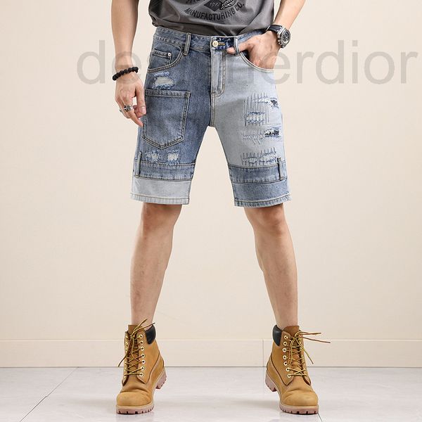 men's jeans designer summer new style patchwork characteristic personality wear out the trend micro elastic youth middle pants cowboy c, Blue
men's jeans designer summer new style patchwork characteristic personality wear out the trend micro elastic youth middle pants cowboy c, Blue