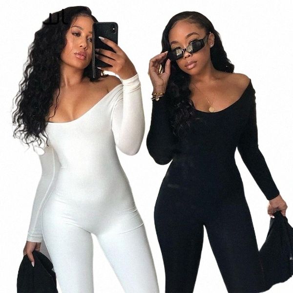 women's jumpsuits & rompers women long sleeve boaycon jumpsuit o neck skinny elastic romper ladies white overalls party clubwear r4ji#, Black;white
women's jumpsuits & rompers women long sleeve boaycon jumpsuit o neck skinny elastic romper ladies white overalls party clubwear r4ji#, Black;white
