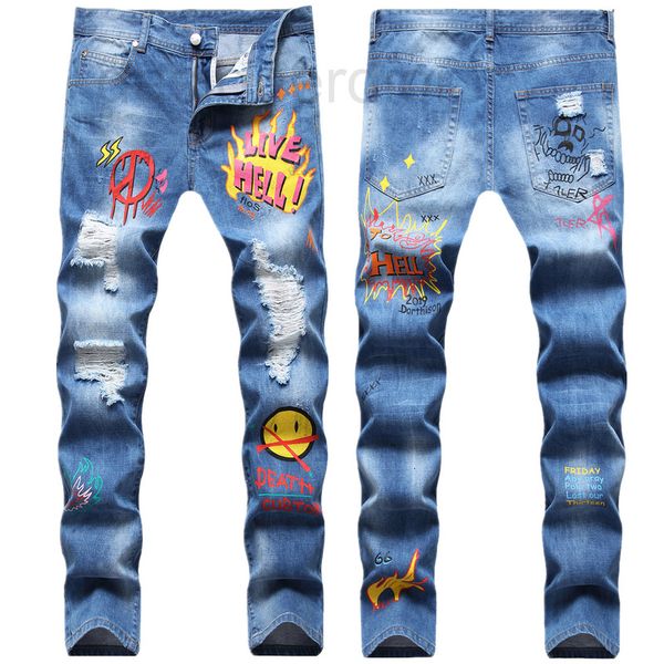 men's jeans designer wind three-dimensional color smiling face print light blue slim fit broken hole scraped tide brand pants xwaaa
men's jeans designer wind three-dimensional color smiling face print light blue slim fit broken hole scraped tide brand pants xwaaa