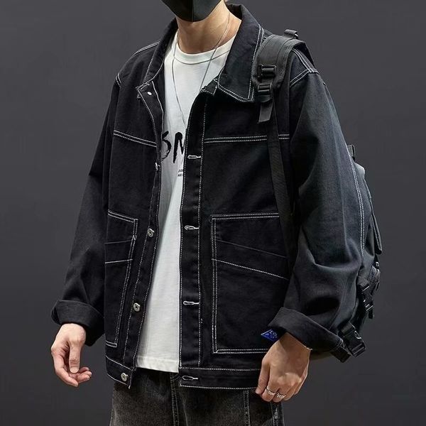 men s jackets godlikeu denim jacket for men spring autumn solid jean coat long sleeve casual streetwear 220921, Black;brown
men s jackets godlikeu denim jacket for men spring autumn solid jean coat long sleeve casual streetwear 220921, Black;brown
