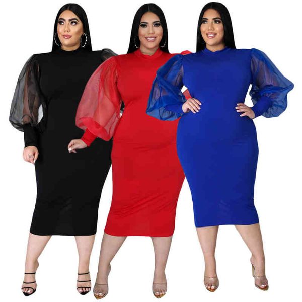 plus size women's fashion clothing mesh lantern sleeve dress wrap hip 3 colours, Black;gray
plus size women's fashion clothing mesh lantern sleeve dress wrap hip 3 colours, Black;gray