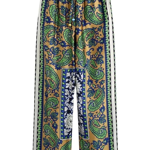 women's pants capris zevity women vintage patchwork paisley print straight female chic elastic waist retro long trousers pantalones muj, Black;white
women's pants capris zevity women vintage patchwork paisley print straight female chic elastic waist retro long trousers pantalones muj, Black;white