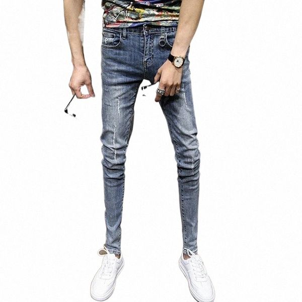 men's jeans wholesale 2021 fashion teenagers men's vibrato skinny brand slim feet spirit guy social men ankle length pants1 d2pa#, Blue
men's jeans wholesale 2021 fashion teenagers men's vibrato skinny brand slim feet spirit guy social men ankle length pants1 d2pa#, Blue