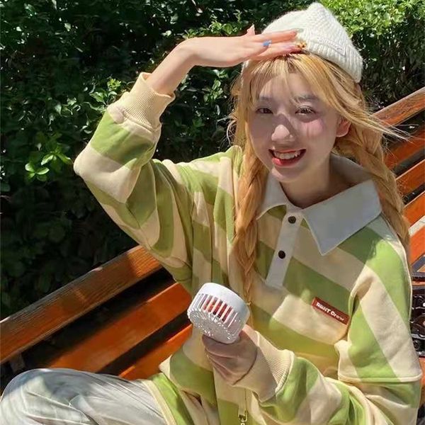 women's t-shirt deeptown kawaii green t-shirts women korean fashion oversize long sleeve striped print tshirt female spring autumn gir, White
women's t-shirt deeptown kawaii green t-shirts women korean fashion oversize long sleeve striped print tshirt female spring autumn gir, White