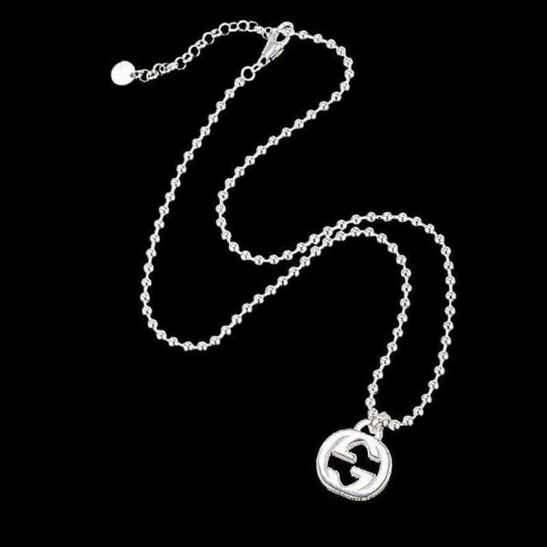 pendant necklaces fashion necklace men's and women's wind round bead chain interlocking accessories valentine's gift on tanab, Silver
pendant necklaces fashion necklace men's and women's wind round bead chain interlocking accessories valentine's gift on tanab, Silver