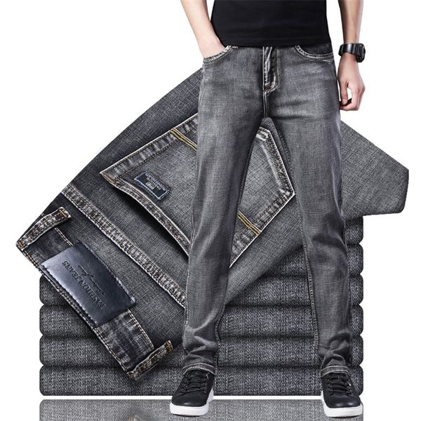 men's jeans men stretch regular fit business casual classic style fashion denim trousers male black blue gray pants 220920
men's jeans men stretch regular fit business casual classic style fashion denim trousers male black blue gray pants 220920