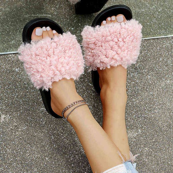 slippers flats shoes for woman home 2021 new fashion flat heel faux fur size 36-41 y220921, Black
slippers flats shoes for woman home 2021 new fashion flat heel faux fur size 36-41 y220921, Black