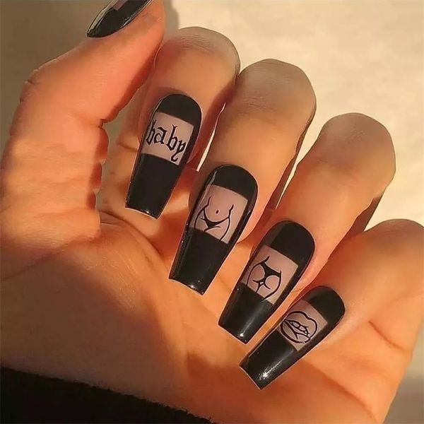false nails press on coffin pattern design black long french ballet fake tips for nails accessories 220921, Red;gold
false nails press on coffin pattern design black long french ballet fake tips for nails accessories 220921, Red;gold