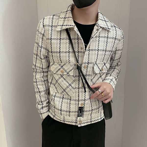 men s jackets spring plaid casual jackets male and autumn street fashion style coat plus size s 3xl 220921, Black;brown
men s jackets spring plaid casual jackets male and autumn street fashion style coat plus size s 3xl 220921, Black;brown