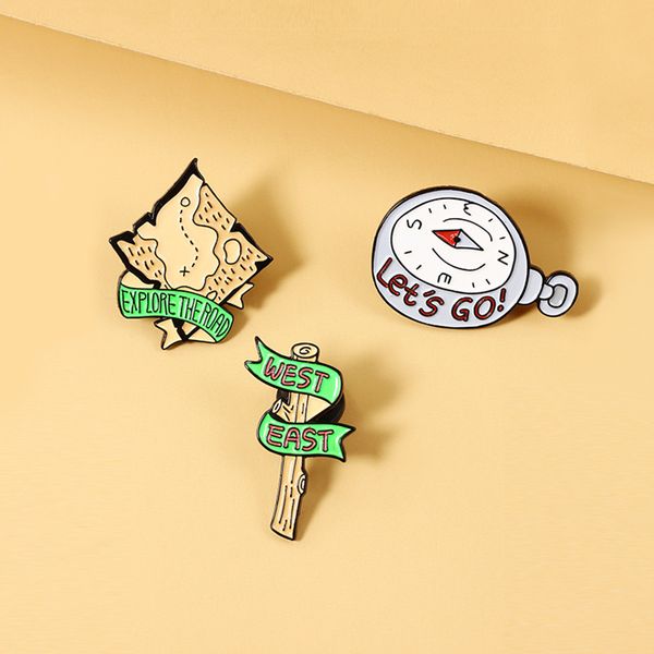 creative outdoor travel map tools enamel brooches geometric directions signposts compass alloy pins badges punk jewelry gifts, Blue
creative outdoor travel map tools enamel brooches geometric directions signposts compass alloy pins badges punk jewelry gifts, Blue