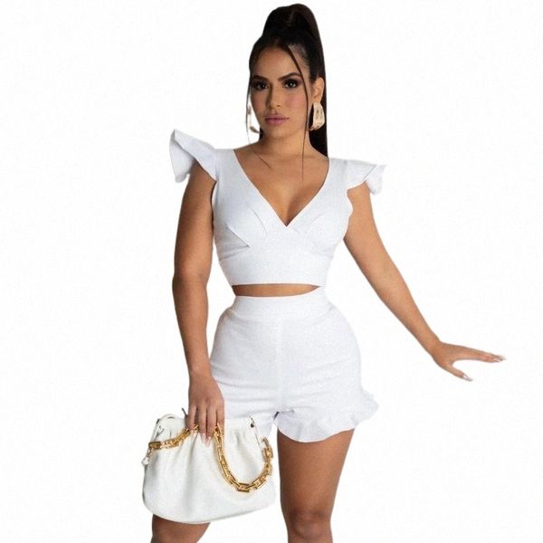 women's tracksuits evaqueen ruffle solid ruched white 2 piece sets women sleeveless v neck shorts backless zippered party ensemble femm, Gray
women's tracksuits evaqueen ruffle solid ruched white 2 piece sets women sleeveless v neck shorts backless zippered party ensemble femm, Gray