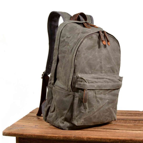 backpack style muchuan cloth bag women s oil wax canvas outdoor backpack large capacity men s mountaineering school 220920
backpack style muchuan cloth bag women s oil wax canvas outdoor backpack large capacity men s mountaineering school 220920