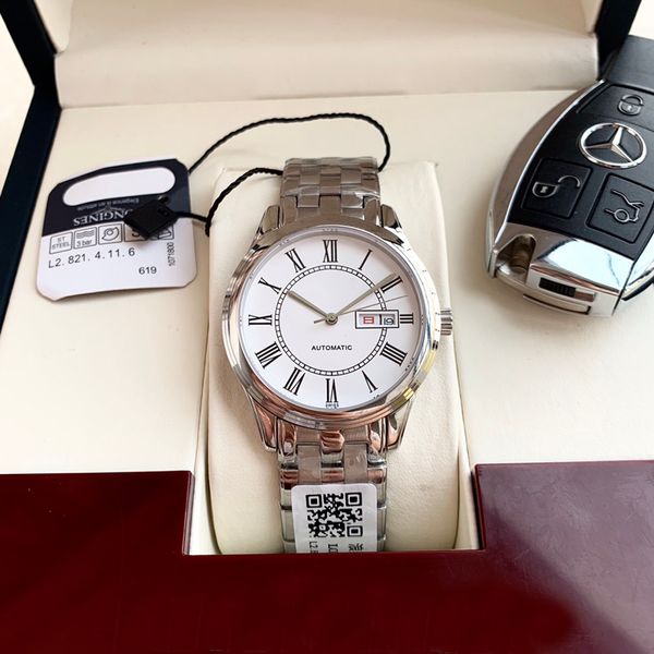 wristwatches 41mm conquest mens watches automatic mechanical movement stainless steel bracelet concas ceramic bezel with hydroconquest hardl, Slivery;brown
wristwatches 41mm conquest mens watches automatic mechanical movement stainless steel bracelet concas ceramic bezel with hydroconquest hardl, Slivery;brown