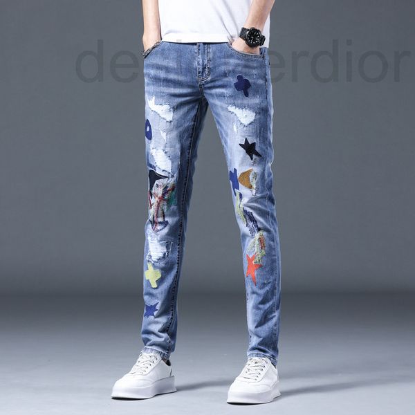 men's jeans designer spring and summer 2022 new hole patch trend embroidery high-end casual elastic denim men's pants l0aj, Blue
men's jeans designer spring and summer 2022 new hole patch trend embroidery high-end casual elastic denim men's pants l0aj, Blue