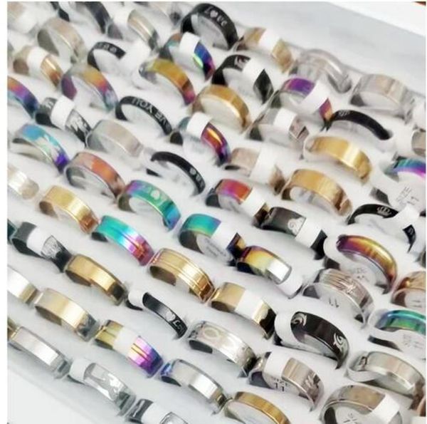 band rings jewelry fashion 100pcs/lot stainless steel ring turn the charm mixed style worry anxiety decompression moon star love wom, Silver
band rings jewelry fashion 100pcs/lot stainless steel ring turn the charm mixed style worry anxiety decompression moon star love wom, Silver