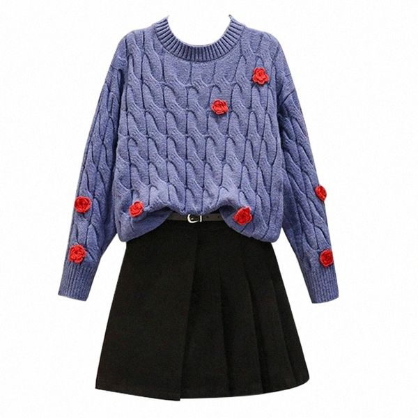 women warm winter clothes two piece set twist knit sweater and mini black pleated skirt plus size matching outfit slim suit women's tr, Gray
women warm winter clothes two piece set twist knit sweater and mini black pleated skirt plus size matching outfit slim suit women's tr, Gray