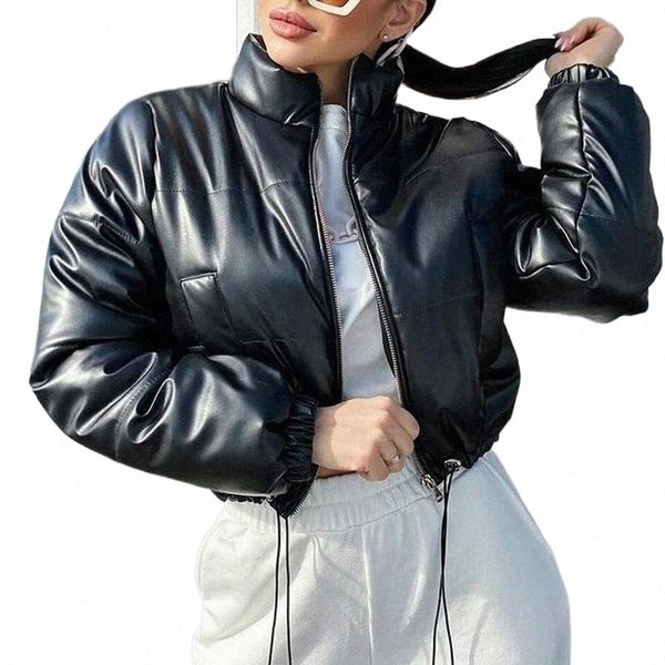 women's down & parkas conkor fashion casual stand collar women elegant pu leather coats drawstring short cotton jackets ladies u4tf#, Black
women's down & parkas conkor fashion casual stand collar women elegant pu leather coats drawstring short cotton jackets ladies u4tf#, Black