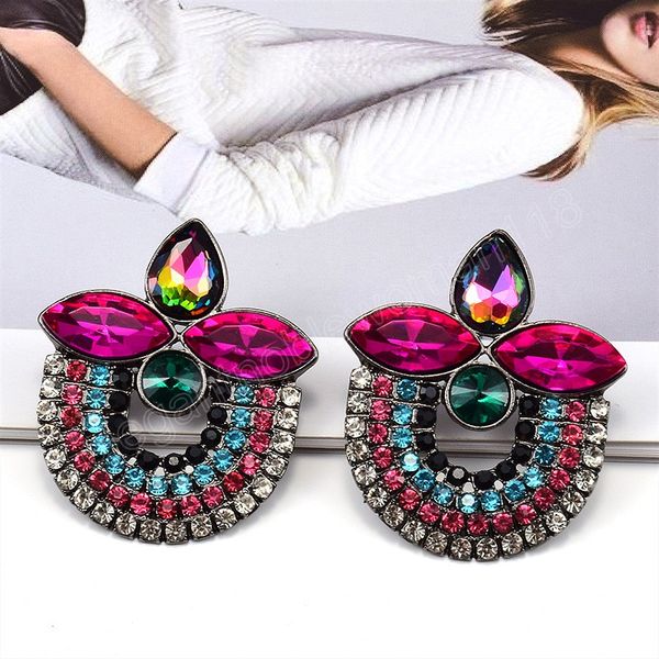 colorful crystal metal dangle earrings for women classic fashion jewelry luxury earring, Silver
colorful crystal metal dangle earrings for women classic fashion jewelry luxury earring, Silver
