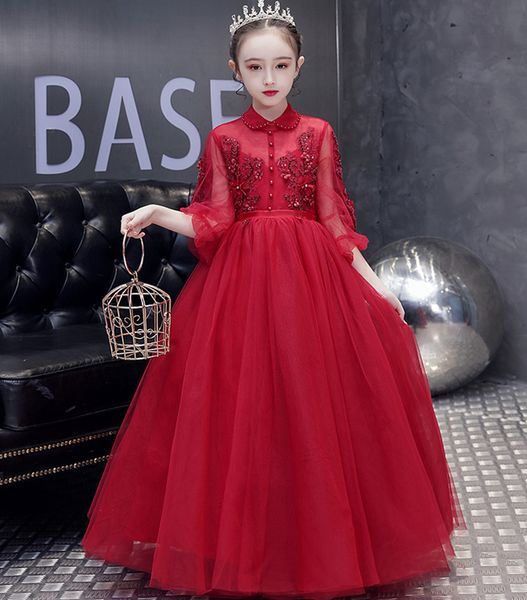 charming red tulle 3/4 sleeves girl' pageant dresses flower girl dresses holidays/birthday princess skirt custom size 2-14 f921009 app, White;red
charming red tulle 3/4 sleeves girl' pageant dresses flower girl dresses holidays/birthday princess skirt custom size 2-14 f921009 app, White;red