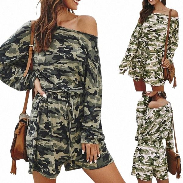 camouflage print playsuits womens casual long sleeve o-neck short jumpsuit summer lady loose elastic waist lace up rompers d30 women's, Black;white
camouflage print playsuits womens casual long sleeve o-neck short jumpsuit summer lady loose elastic waist lace up rompers d30 women's, Black;white