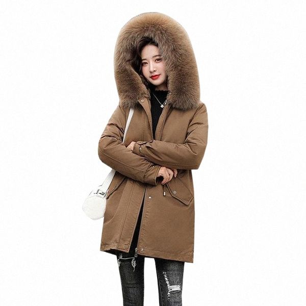 women's down & parkas oversized fur collar hooded jacket winter parka 2021 mid-length plus velvet thick cotton liner warm outwear femal, Black
women's down & parkas oversized fur collar hooded jacket winter parka 2021 mid-length plus velvet thick cotton liner warm outwear femal, Black