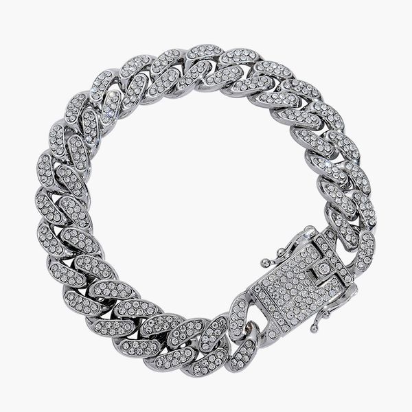 new full diamond hip hop chains men women cuban bracelet jewelry fashion cuban necklace, Silver
new full diamond hip hop chains men women cuban bracelet jewelry fashion cuban necklace, Silver
