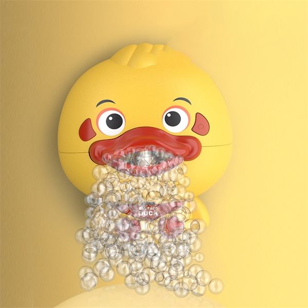 bath toys subbt baby bath toys cute duck bubble toy for children bathroom bathtub bathing bubble maker kids soap machine toy gift 220921