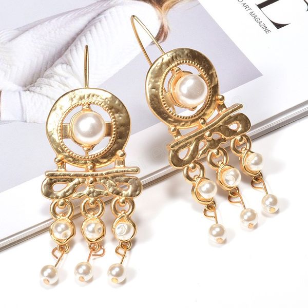trendy gold color dangling long dangle earrings imitation pearl jewelry accessories for women christmas gift wholesale, Silver
trendy gold color dangling long dangle earrings imitation pearl jewelry accessories for women christmas gift wholesale, Silver