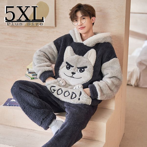 men's sleepwear winter pajamas for flannel large size 5xl thick warm cartoon nightwear kigurumi with hood lounge set 220920, Black;brown
men's sleepwear winter pajamas for flannel large size 5xl thick warm cartoon nightwear kigurumi with hood lounge set 220920, Black;brown