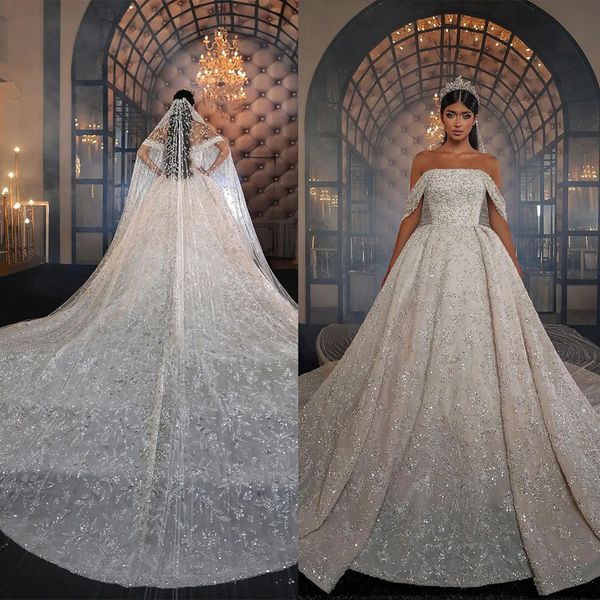 princess ball gown wedding dresses appliques bateau off shoulder sleeveless sparkling sequins beads lace ruffles floor length sparkling brid, White
princess ball gown wedding dresses appliques bateau off shoulder sleeveless sparkling sequins beads lace ruffles floor length sparkling brid, White
